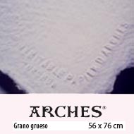 PAPEL ACUARELA ARCHES 300gr. BLANCO NATURAL GRANO GRUESO 56x76cm.