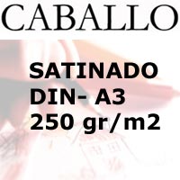 PAPEL DE DIBUJO CABALLO 250gr. SATINADO DIN A3.