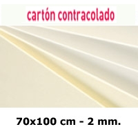 <b>CARTN DIBUJO</b> SATINADO BLANCO 2 mm. 70x100 cm.