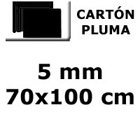 <b>CARTN PLUMA</b> NEGRO/NEGRO<b> 5mm 70x100 cm</b>