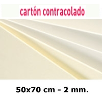 <b>CARTN DIBUJO</b> SATINADO BLANCO 2 mm. 50x70 cm.