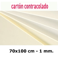 <b>CARTN DIBUJO</b> SATINADO BLANCO 1 mm. 70x100 cm.