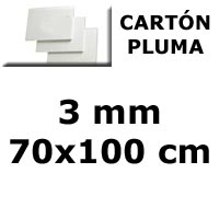 <b>CARTN PLUMA</b> BLANCO <b>3mm. 70x100 cm.</b>