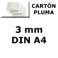 <b>CARTN PLUMA</b> BLANCO <b>3mm. DIN A4</b>