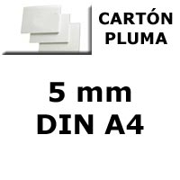 <b>CARTN PLUMA</b> BLANCO <b>5mm. DIN A4</b>