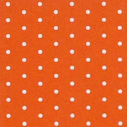 CARTULINA SATINADA SCRAPBOOKING 2 CARAS PUNTOS NARANJA 50x65 cm.