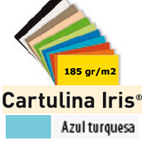 CARTULINA AZUL TURQUESA 185gr. 50x65 cm