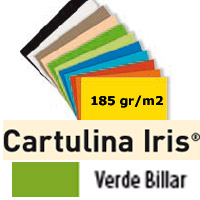 CARTULINA VERDE BILLAR 185gr. 50x65 cm