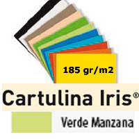 CARTULINA VERDE MANZANA 185gr. 50x65 cm