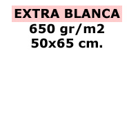 CARTULINA<b> EXTRA BLANCA 650gr</b>. 50x65 cm