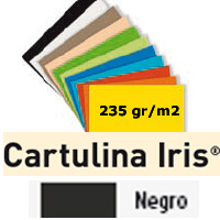 CARTULINA NEGRA SATINADA 235gr. 50x65 cm