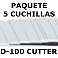 PAQUETE 5 CUCHILLAS D100 'CUTTER'