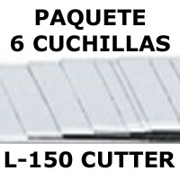 PAQUETE 6 CUCHILLAS L150 'CUTTER'