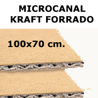 <b>CARTN MICROCANAL KRAFT</b> FORRADO 2 caras. 70x100 cm.