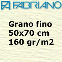 PAPEL PARA ACUARELA FABRIANO 160gr. GRANO FINO 50x70 cm. S/CIDO