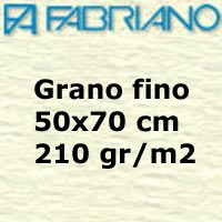 PAPEL PARA ACUARELA FABRIANO 210gr. GRANO FINO 50x70 cm. S/CIDO