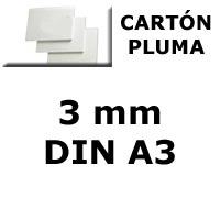 <b>CARTN PLUMA</b> BLANCO <b>3mm. DIN A3</b>