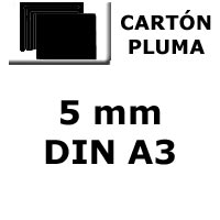 <b>CARTN PLUMA</b> NEGRO/NEGRO<b> 5mm. DIN A3</b>