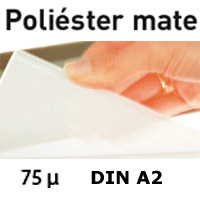 POLIESTER MATE 75 micras. DIN A2