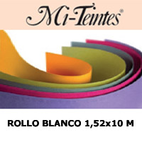 ROLLO PAPEL MI-TEINTES 160gr. BLANCO. 1,50x10m.