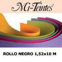 ROLLO PAPEL MI-TEINTES 160gr. NEGRO. 1,50x10m.