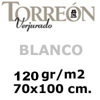 PAPEL 'TORREON' 120gr. BLANCO 70x100 cm.