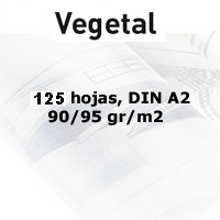 CAJA 125 HOJAS PAPEL VEGETAL 90/95gr. DIN A2