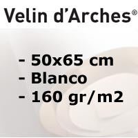 PAPEL DE GRABADO VELIN 160gr. BLANCO 50x65 cm.